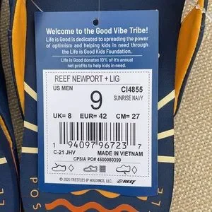 Reef | Shoes | Reef Mens Newport Life Is Good Sunrise Navy  display picture 1